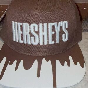 Brown and White Drip Design Hat